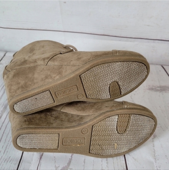 Bongo brand suede wedge boot Women's Size 6 M tan - Picture 8 of 10